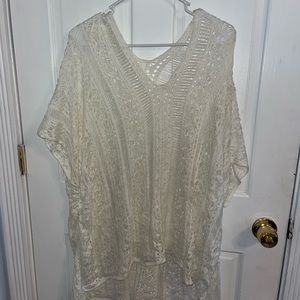 White bathing suit cover up